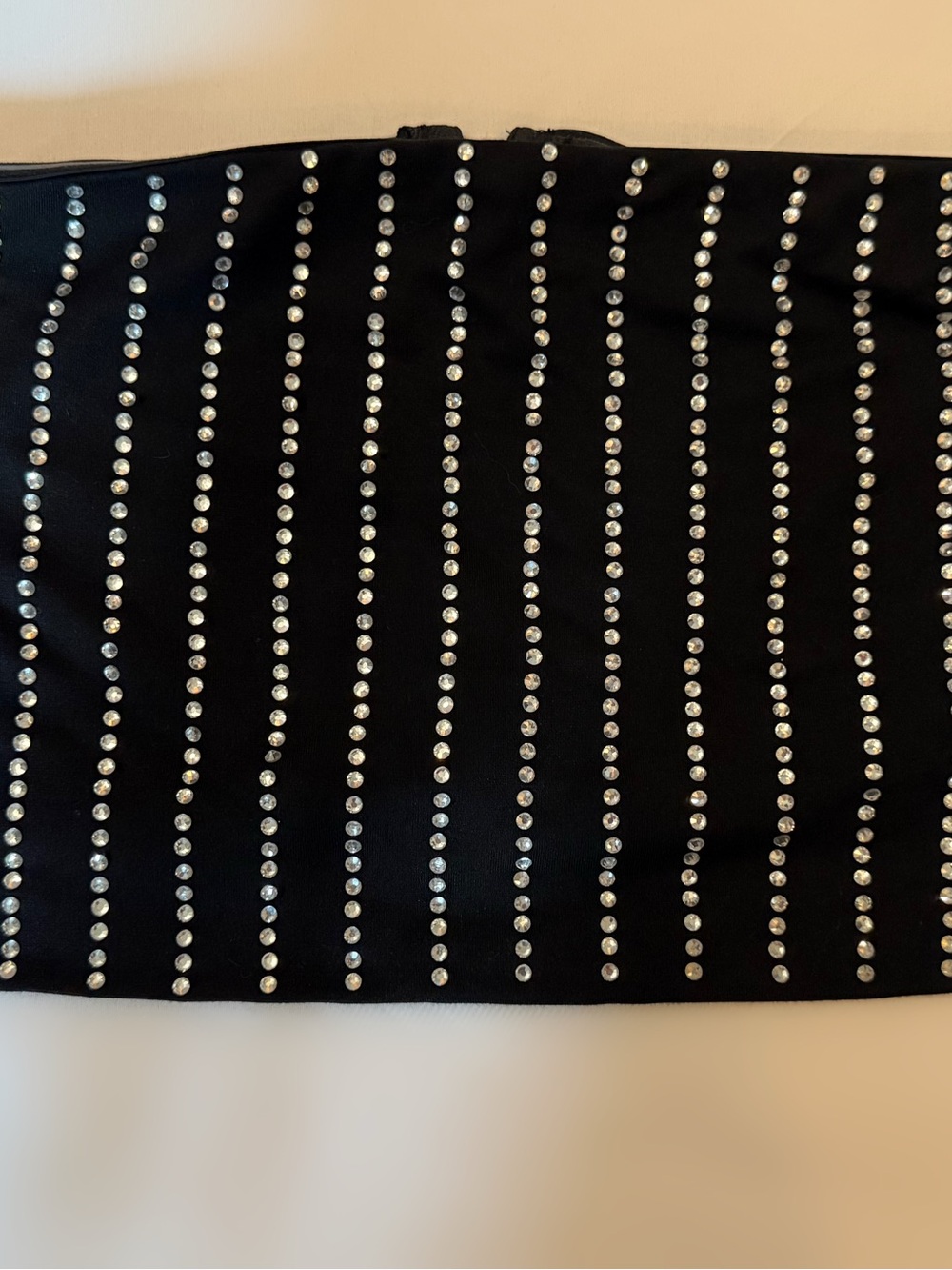 Forever 21 Black Rhinestone Strapless Tube Top Size L